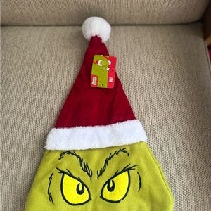 Grinch Santa Hat with Red and Green